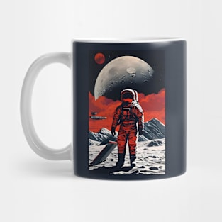 Soviet astronaut on moon Mug